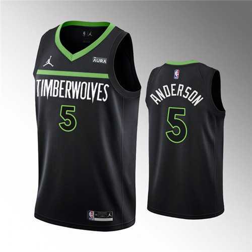 Mens Minnesota Timberwolves #5 Kyle Anderson Black Statement Edition Stitched Jersey Dzhi->minnesota timberwolves->NBA Jersey